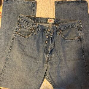 Levi's 501 Button Fly Straight Leg Jeans